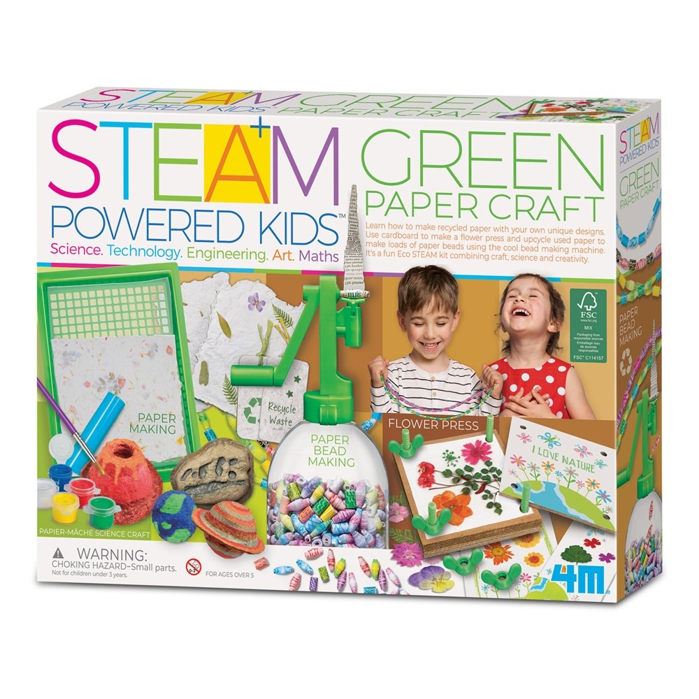 4M Steam Powered Kids Green Paper Craft