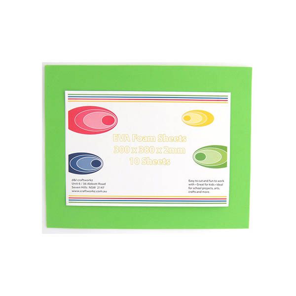 Foam-Sheet-Pack-10-Kelly-green