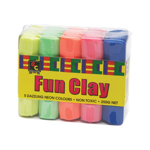 EC Multi Coloured Fluorescent Modelling Clay
