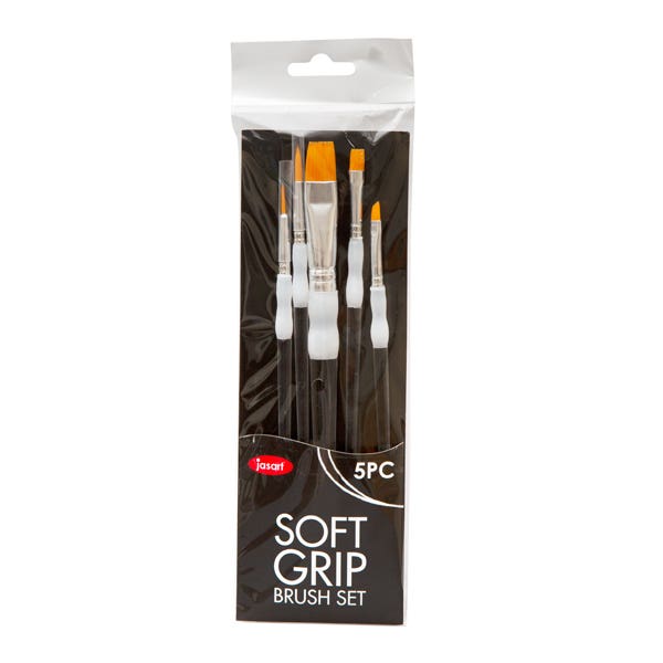 Jasart Soft Grip Beginner Short Handle Brush Set