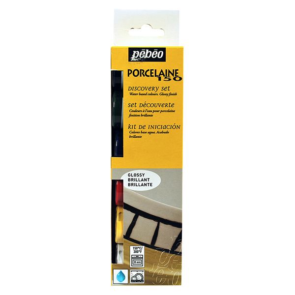 Pebeo Discovery Porcelaine 150 Primary Paint Set