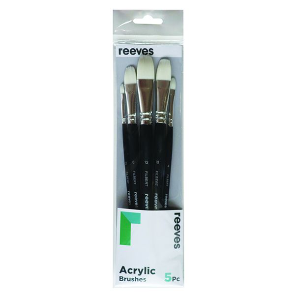 Reeves Acrylic Filbert Brush Set