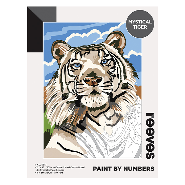 Reeves Acrylic Paint by Numbers Mystical Tiger