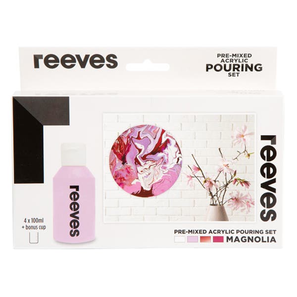 Reeves Pre-Mixed Acrylic Pouring Magnolia Set