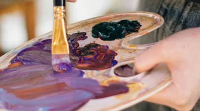 Mix purple with acrylic paints